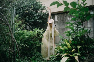 special vintage yellow see through dress