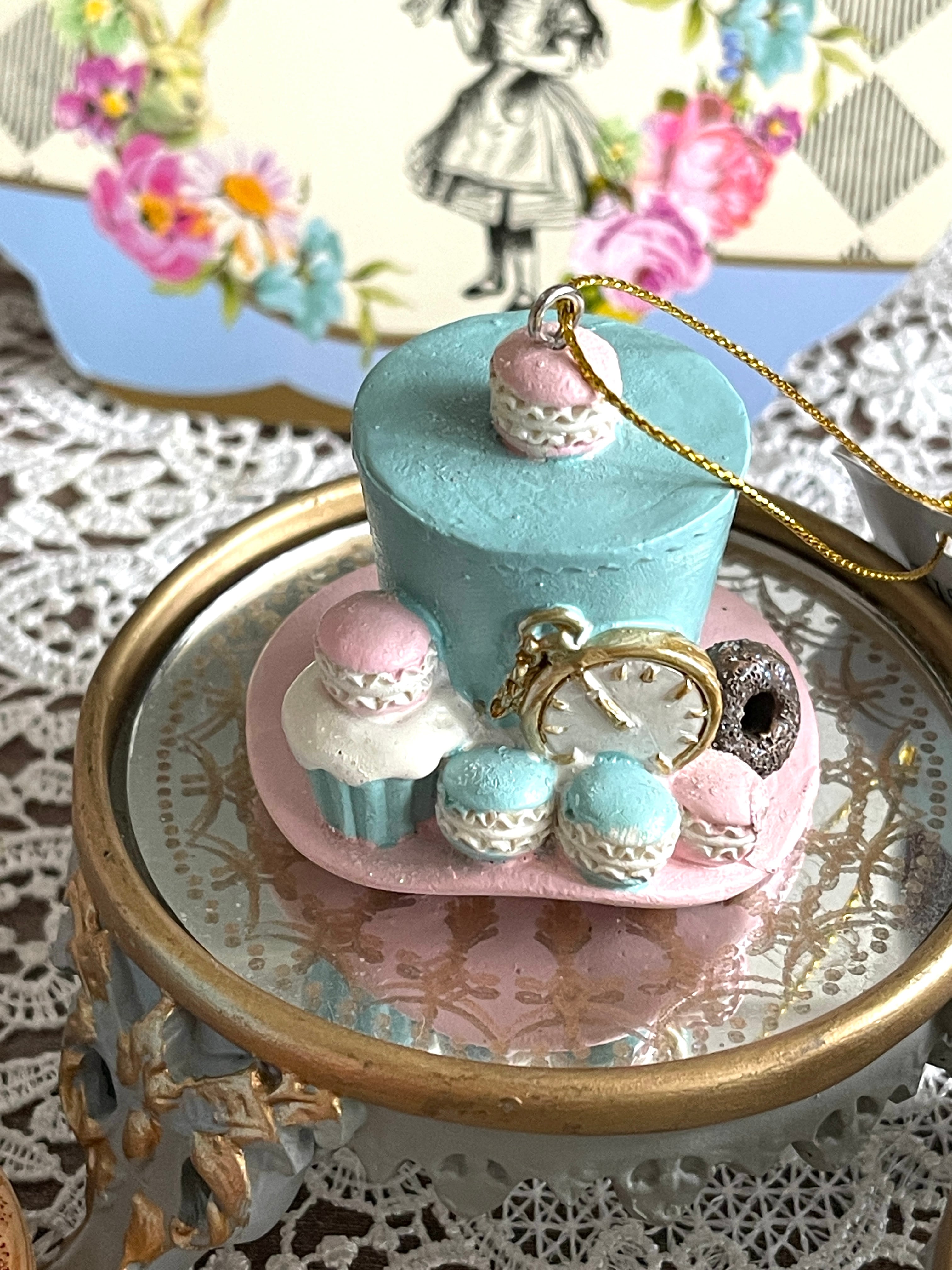 ◆新作◆帽子や◆オーナメント◆ブルーハット◆ジセラグラハム◆GISRLA GRAHAM London ◆英国◆