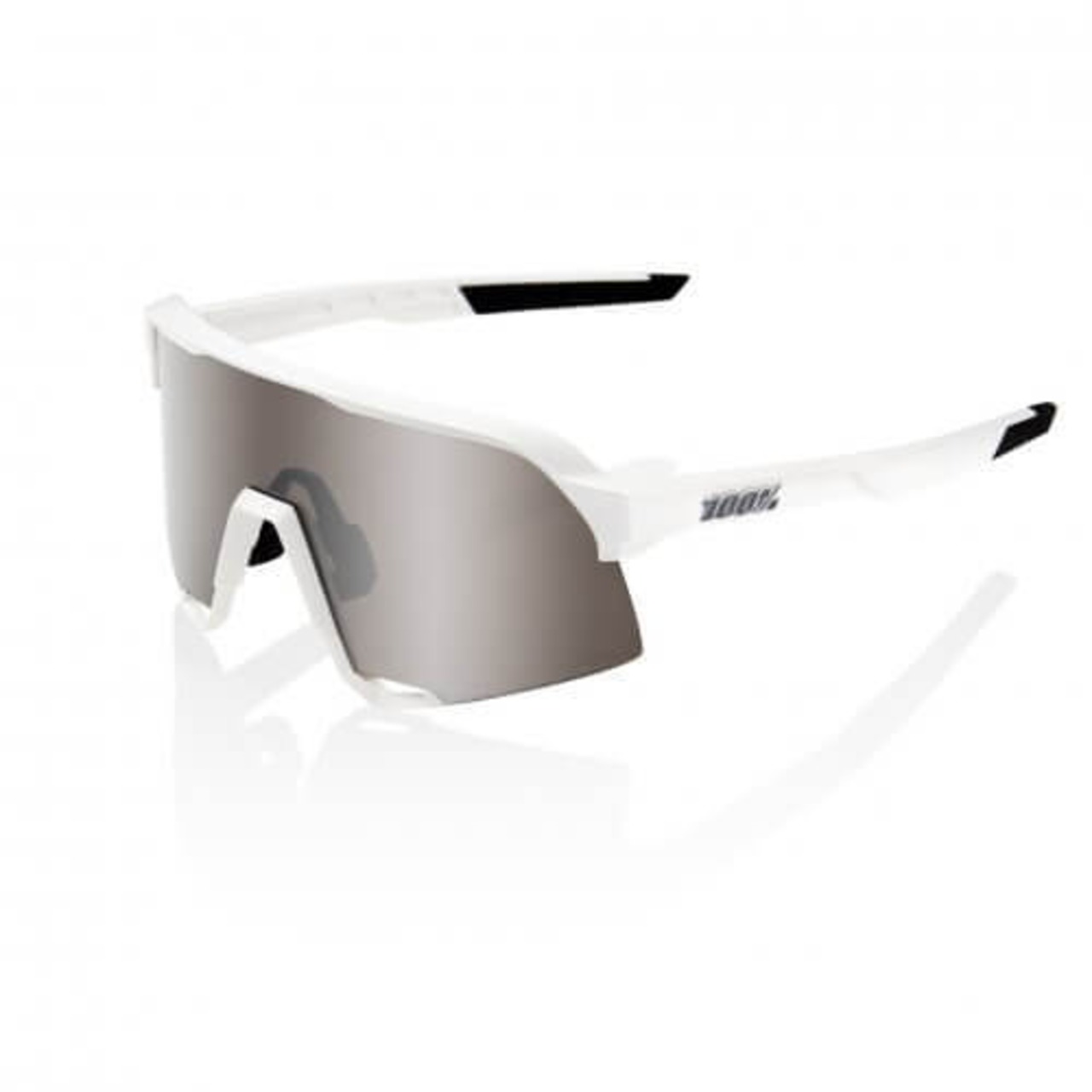 100％ S3 Matte White – HiPER Silver Mirror Lens　サングラス