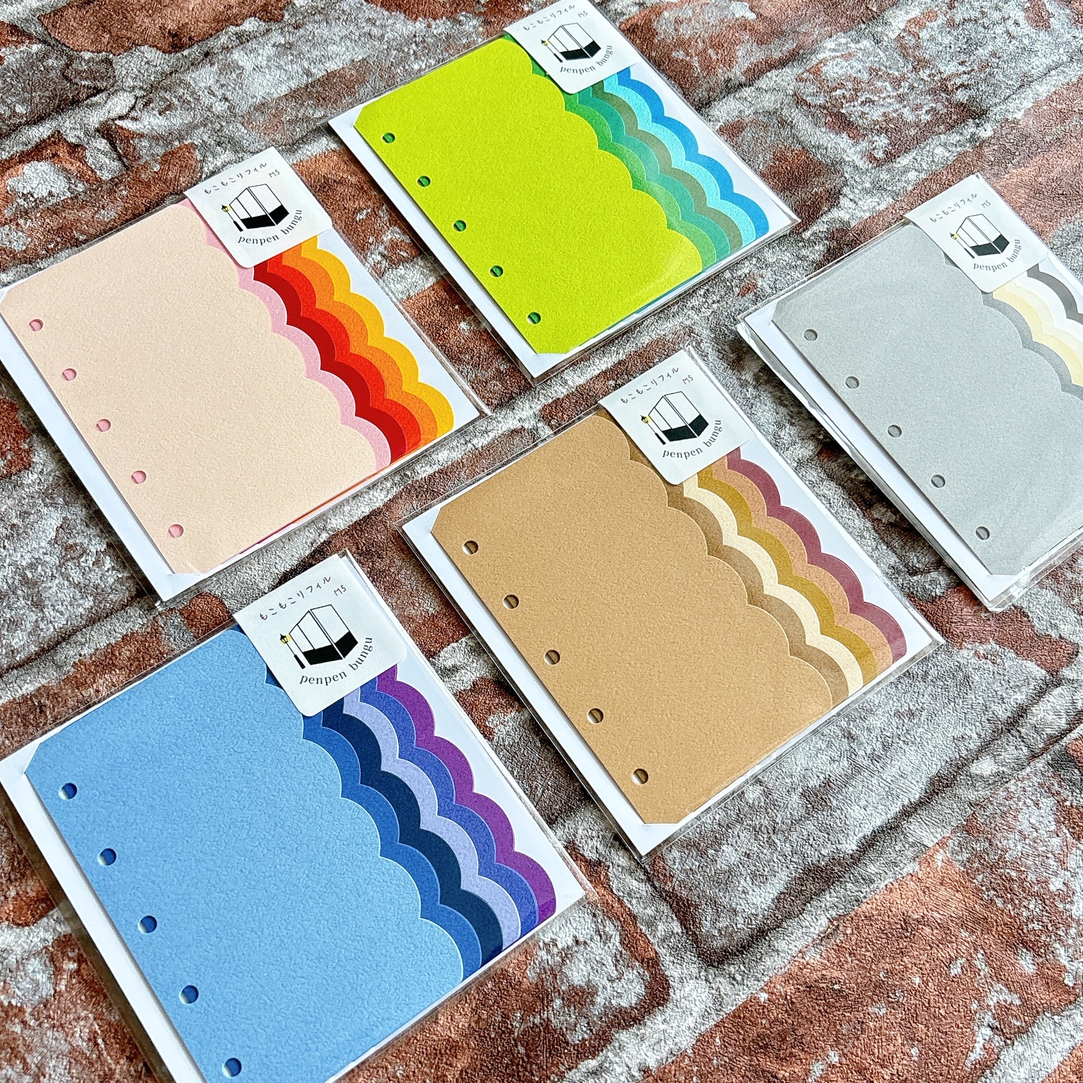 タント紙 M5 【6色セット】もこもこリフィル システム手帳 リフィル