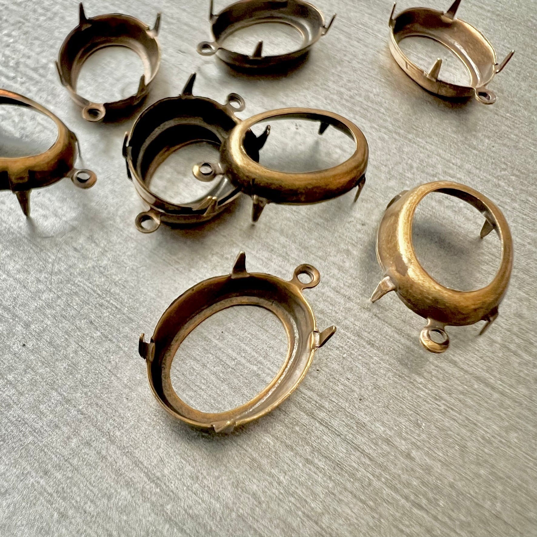 60s ヴィンテージ レースエッジデザインセッティング 18×13mm