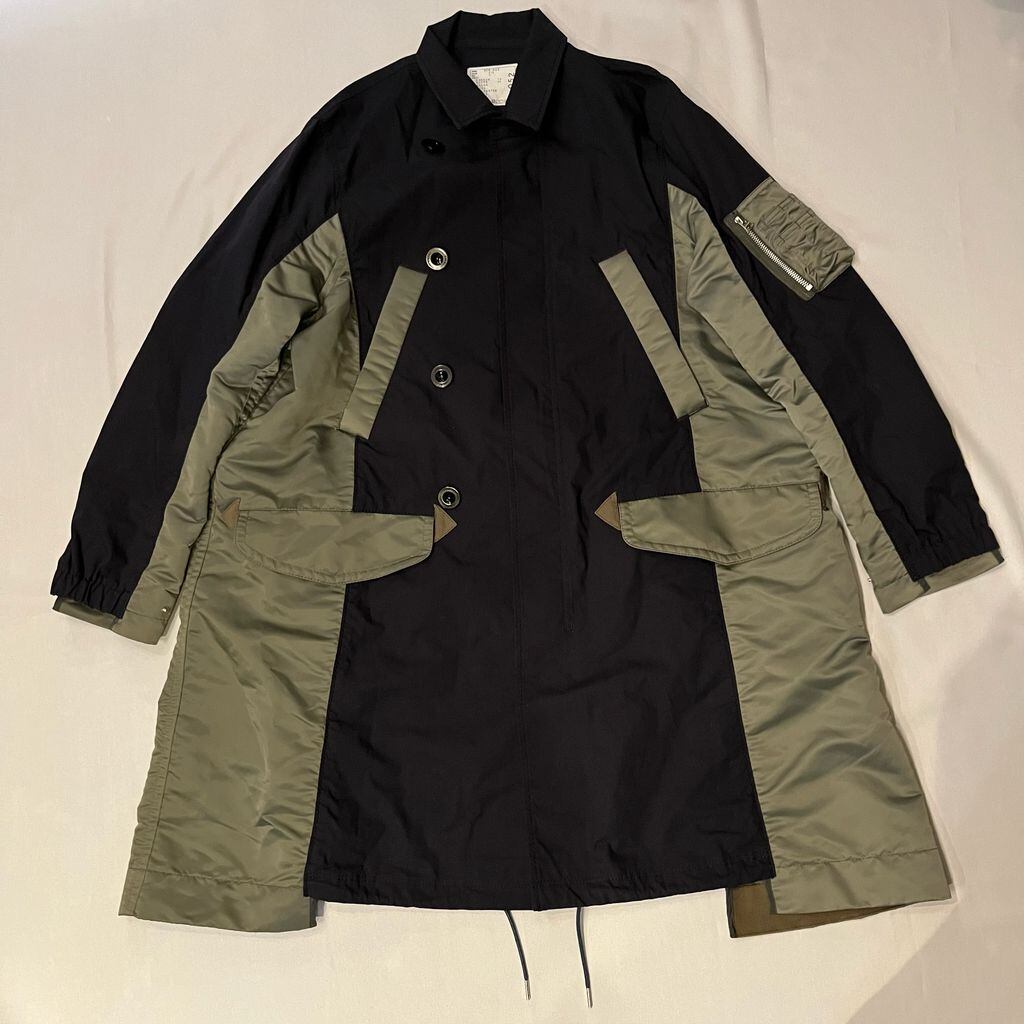 Sacai サカイ Miltary Coat コート SCM-052 ブラック size:3 【代官山 Sacai サカイ Miltary Coat コート SCM-052 ブラック size:3 【代官山