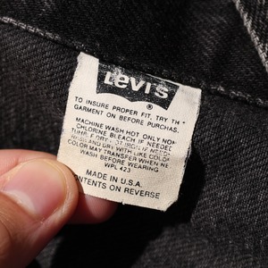 美品 M 93年 USA 70507-4159 Levi’s サルファーブラック デニムジャケット リーバイス