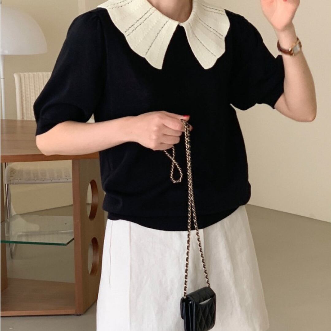 襟付き サマーニット トップス 3412532