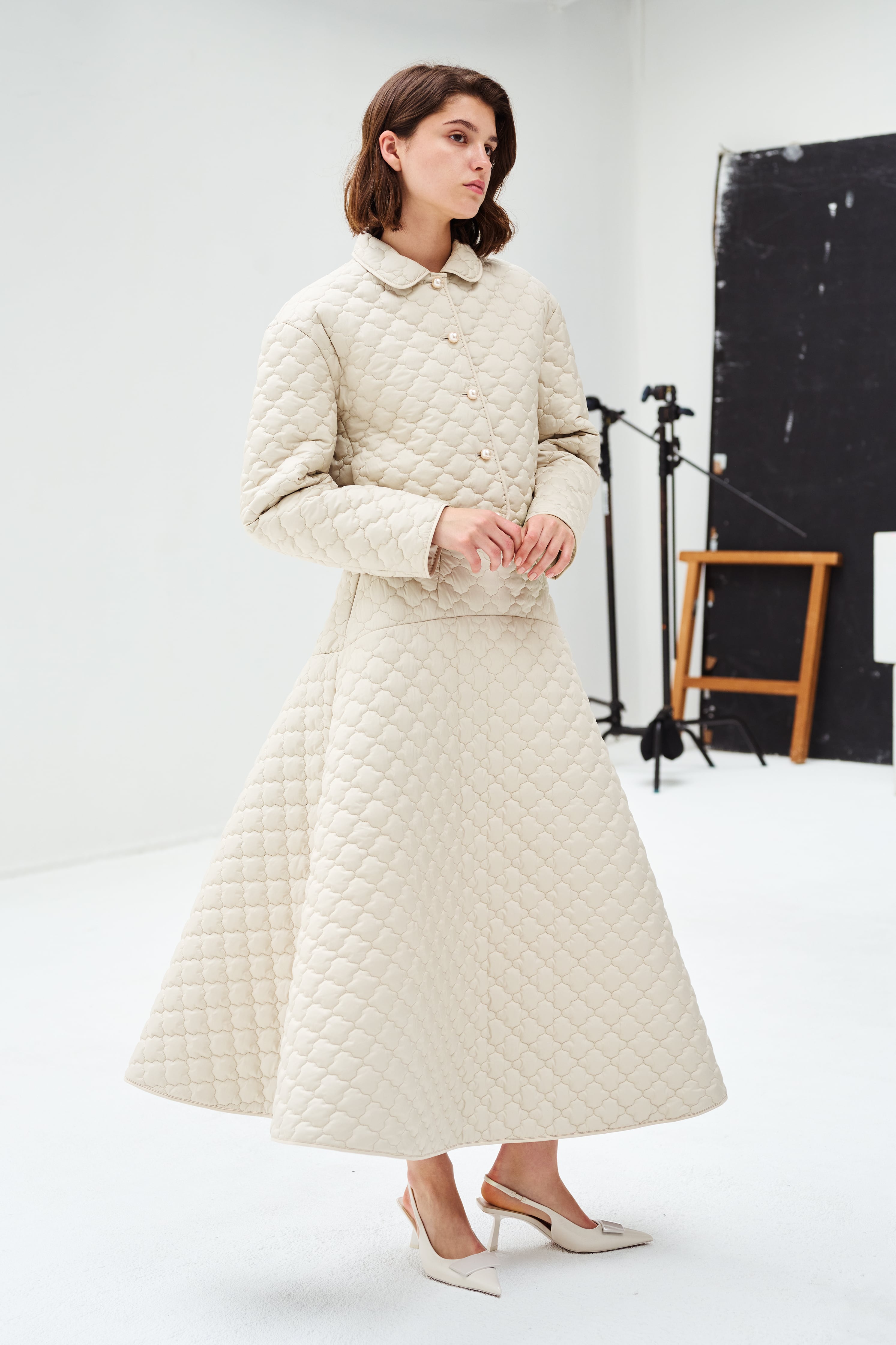 VOYAGE SKIRT BEIGE | AMICA・kids