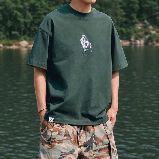 オーバーサイズ グラフィックプリント Tシャツ 2 カラー H00201