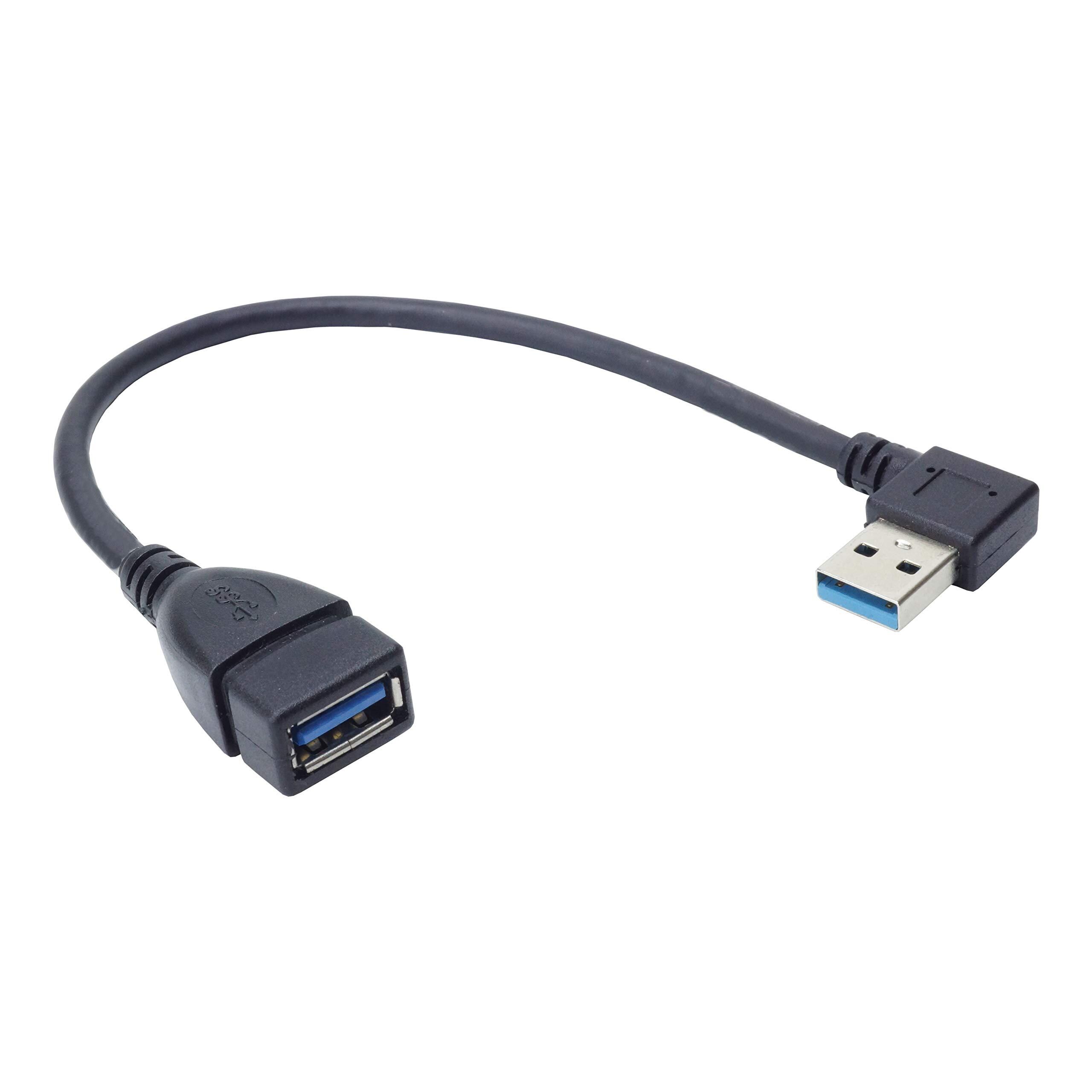 prendre USB 3.0 延長ケーブル L型 変換 上向き 下向き 右向き 左向き L字型 約18cm Type-A オス メス タイプA 変換コネクタ 角度 90度 直角 (右向き) PR-UA018-M