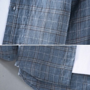 【M-3XL】Grid Check Long Sleeve Shirt / グリッド チェック 長袖 シャツ