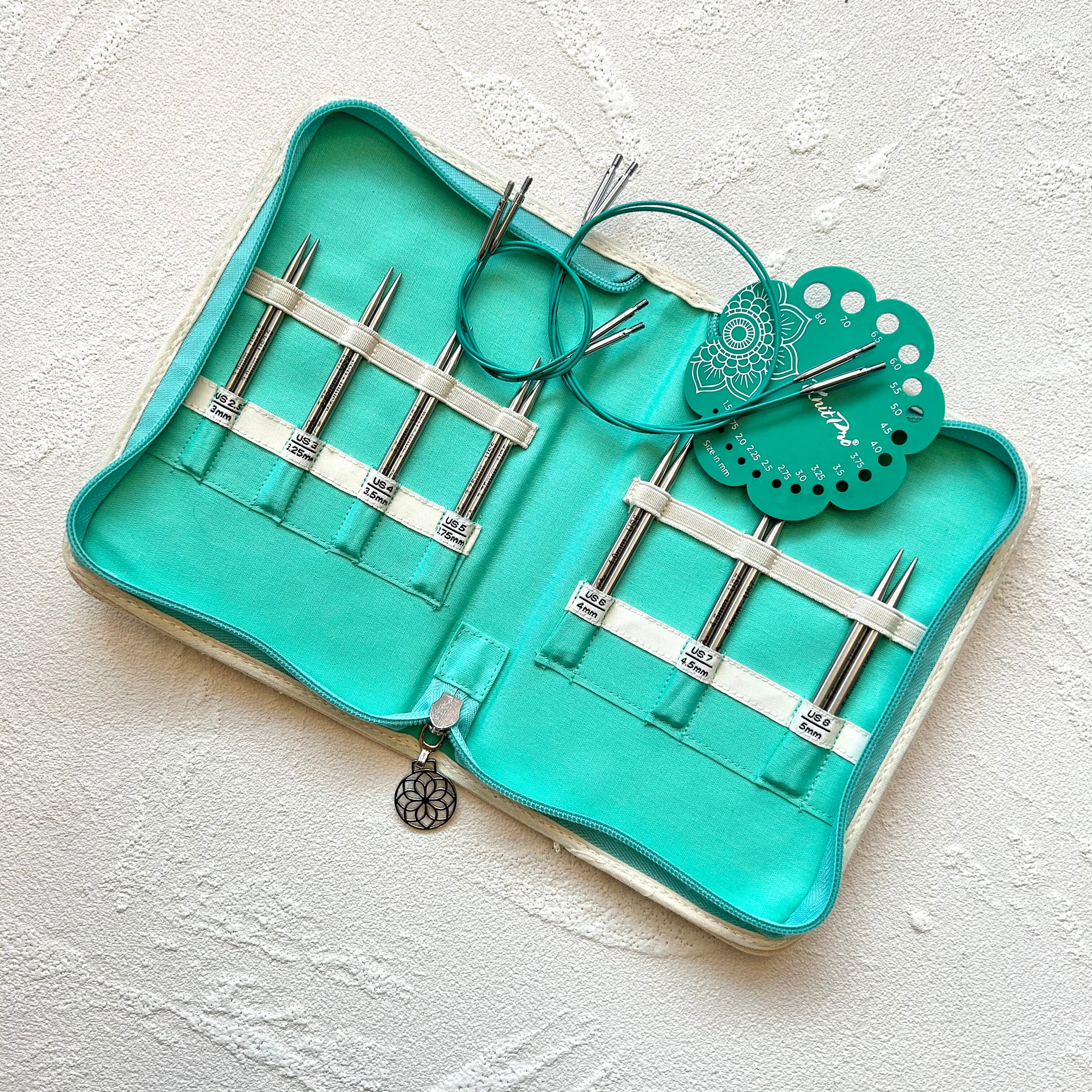 Mindful 付け替え式輪針セット 針長4インチ【Passion】 | IRODORI YARN