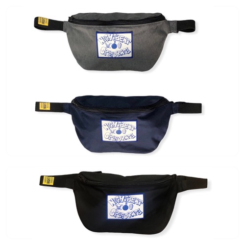 【NIGHTBEAT】JUNKBLUESオリジナル/  Waist Bag (black,navy,gray)ワッペン付ウエストバッグ ボディーバッグ