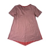 HIROKO BIS ヒロコビス ボーダー 切替 半袖チュニック ロング丈 9/オレンジ チャコール/ミニワンピース