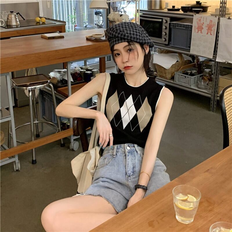 ニットサマースタンダードショートジャケット レトロ 大人ガーリー スウィート キュート カジュアル 夏物 ブラックストロベリース88900900132