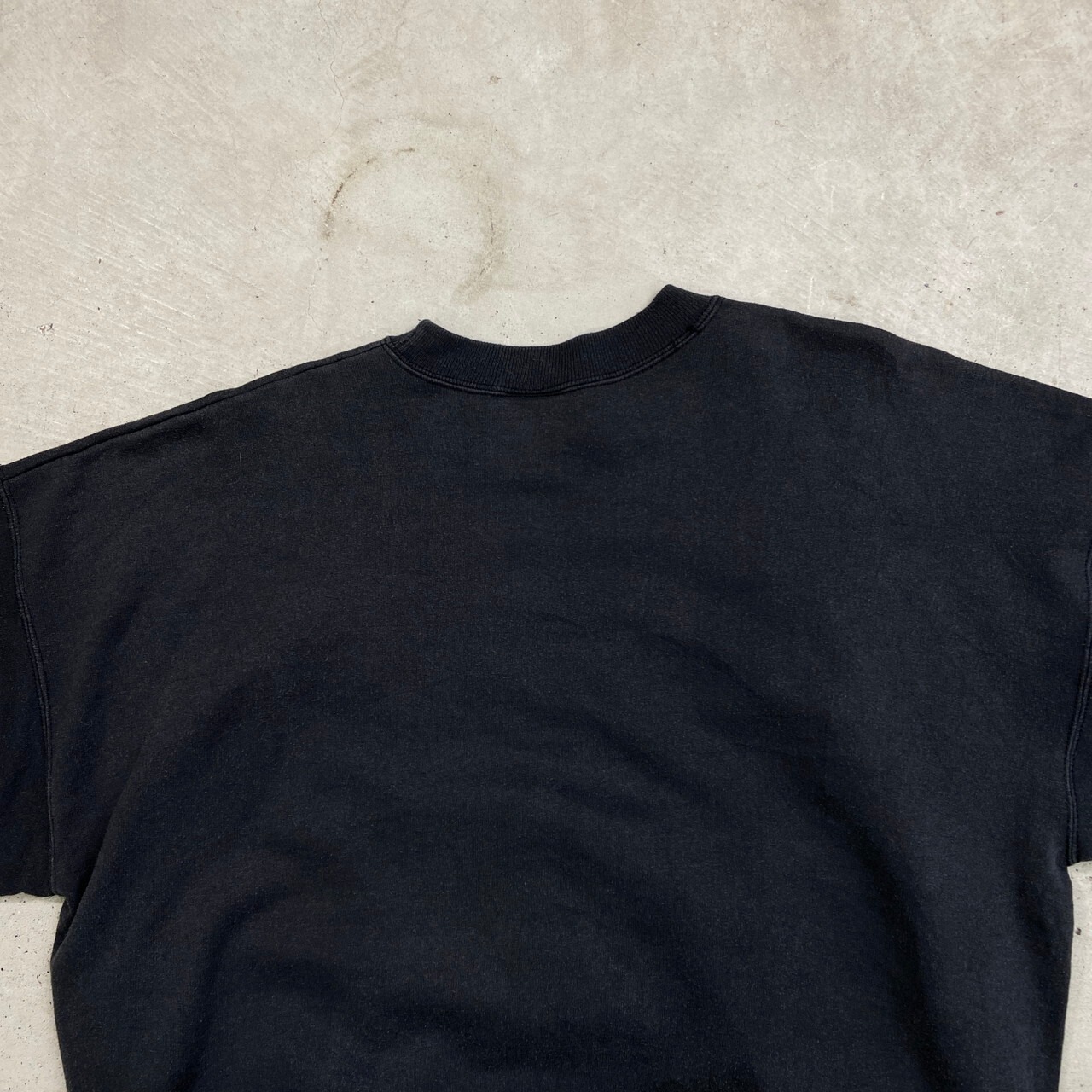 90年代 Hanes ヘインズ アート フロッキープリント スウェットシャツ 