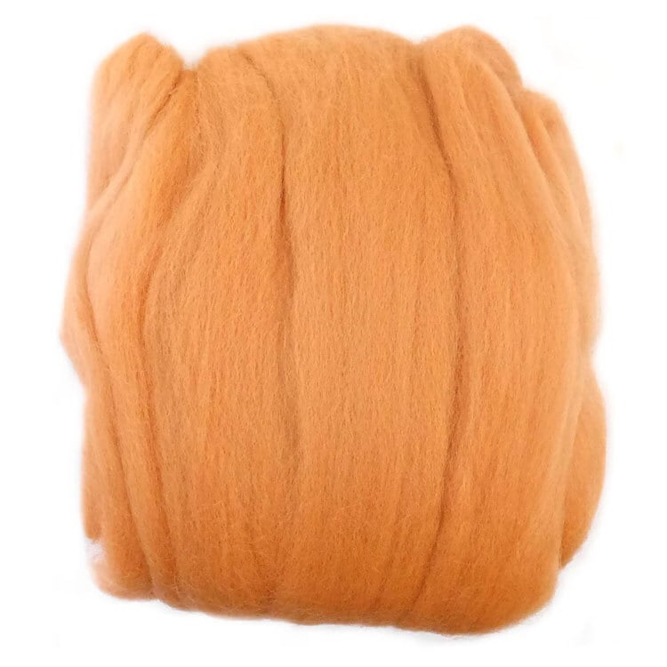 羊毛フェルト玉 ソリッド 32 橙色（アプリコット）50g×3玉セット 手芸 フェルト羊毛 幸せデリバリー（ギフト・結婚式アイテム・手芸用品の通販）