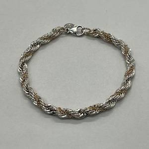 ティファニー TIFFANY&CO ツイストロープチェーンブレスレット コンビ