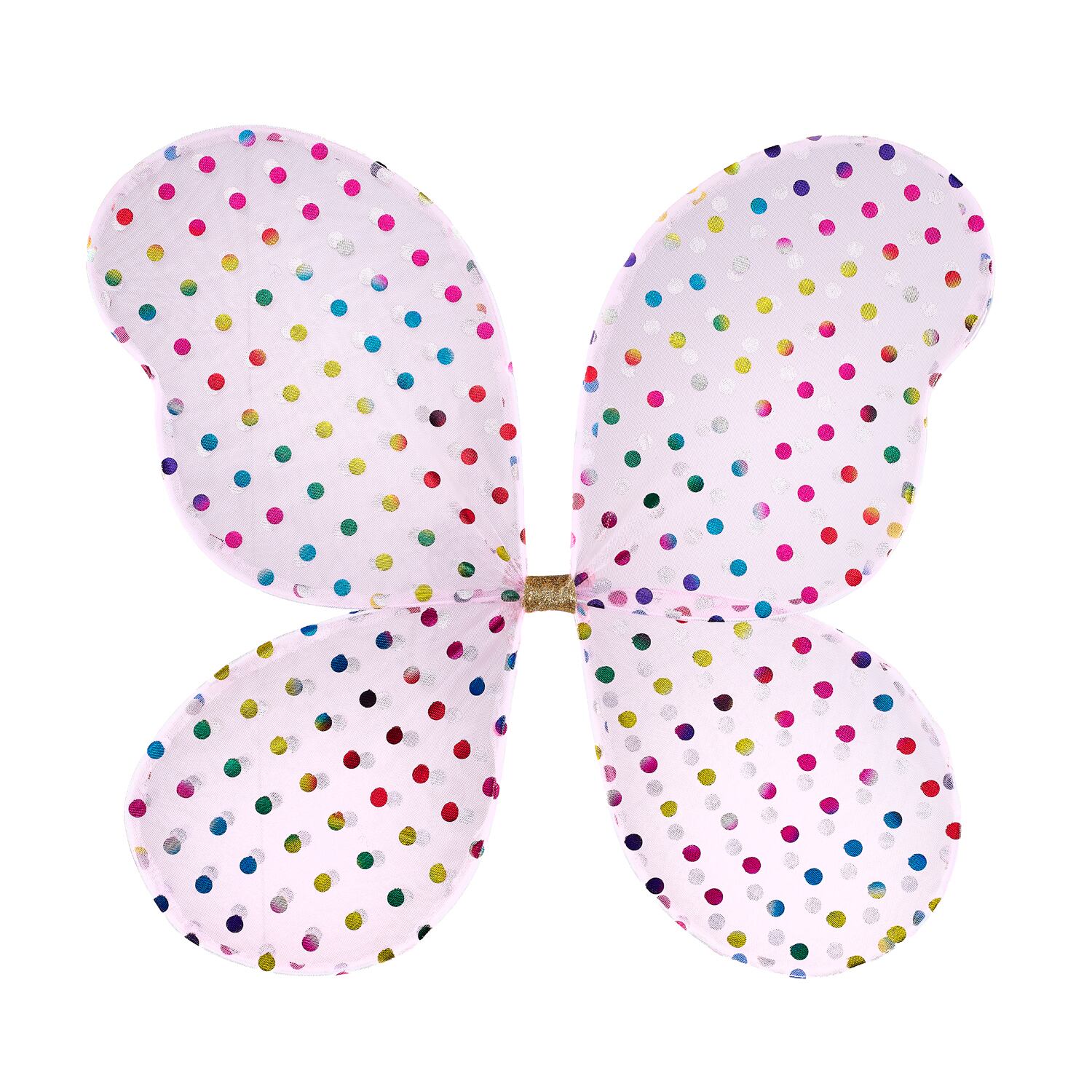 DRW12M-Rainbow Spotty Fairy Wings 3-10 Years-MULTI