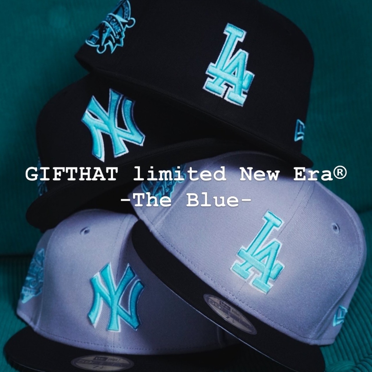 【gifthat別注】NEW ERA 59FIFTY/5950 TORJAY トロント・ブルージェイズ　GRAY BLACK SEAGLASS