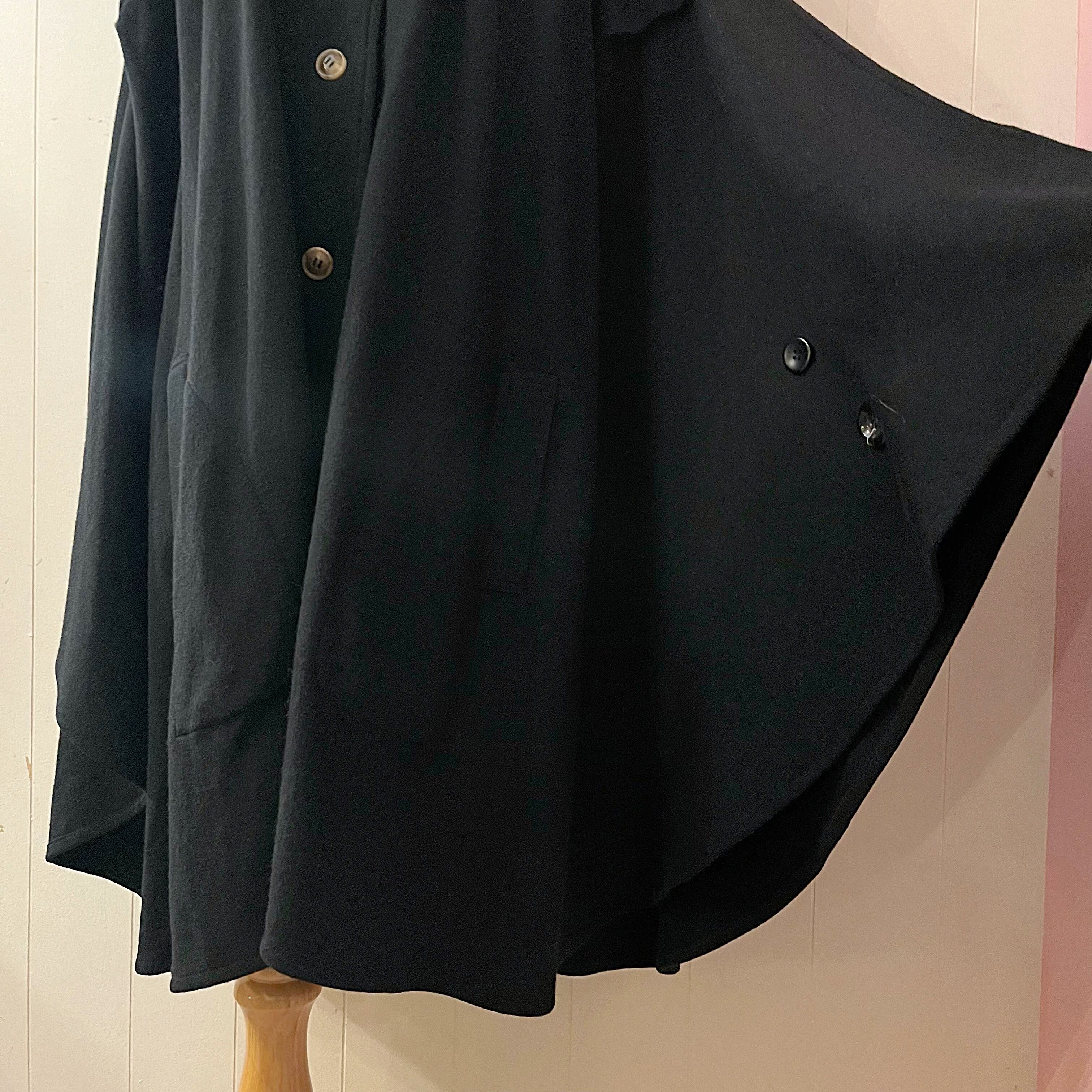 black circle poncho coat