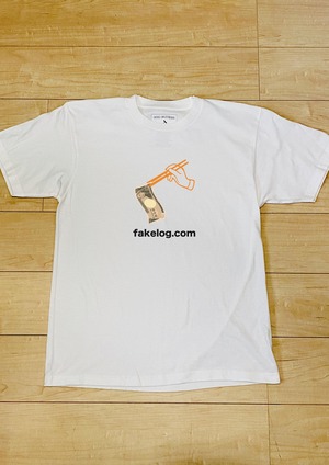 fakelog / T-shirt (White) / 5.6オンス ヘビーウェイト