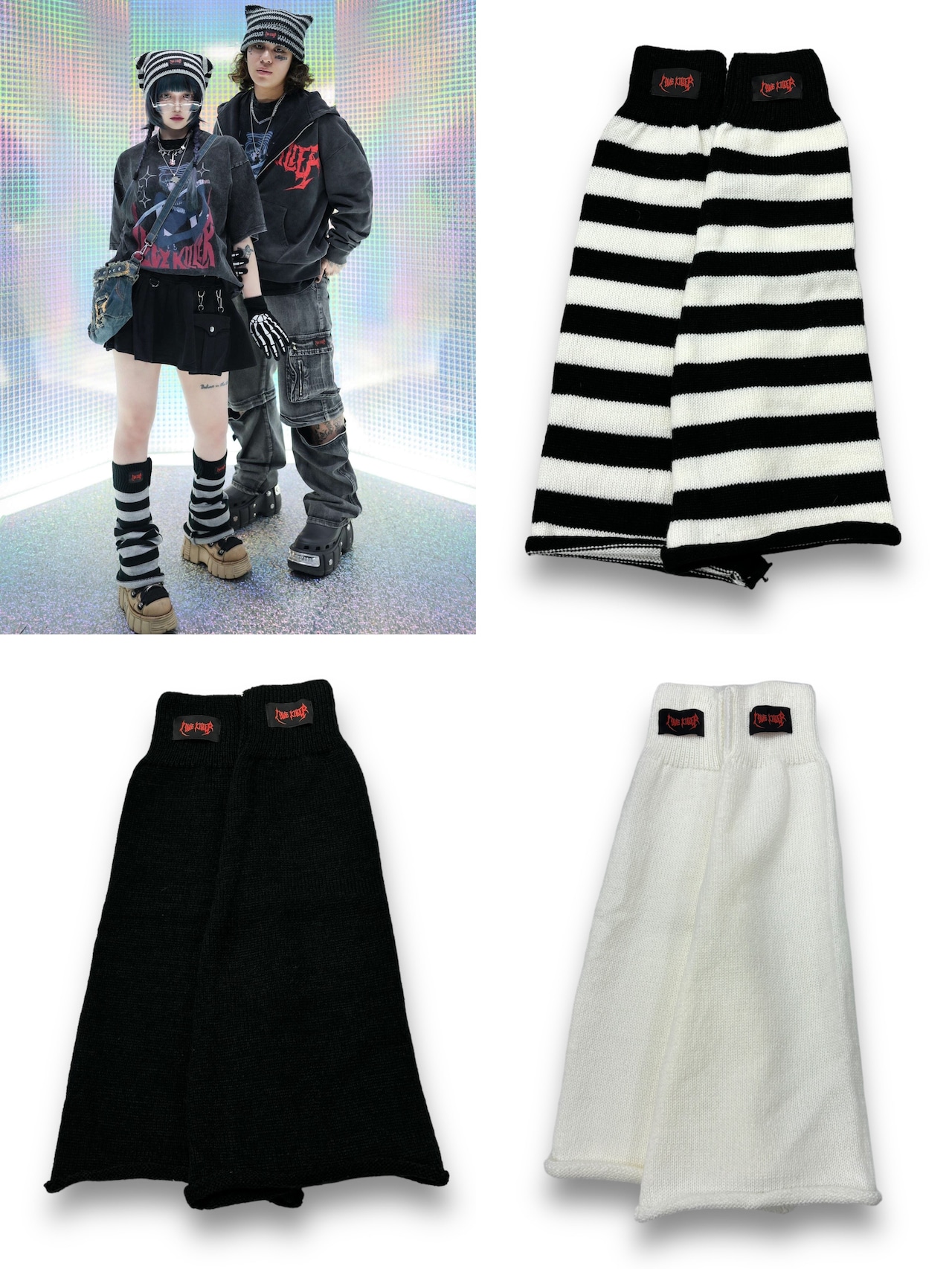 【LOVE KILLER 】killer logo leg warmer (3color)