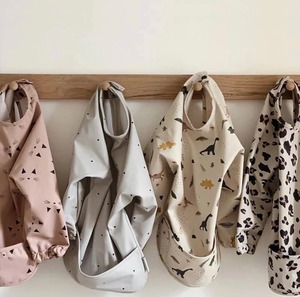 【即納】長袖ベビースモック　スタイ　ビブ