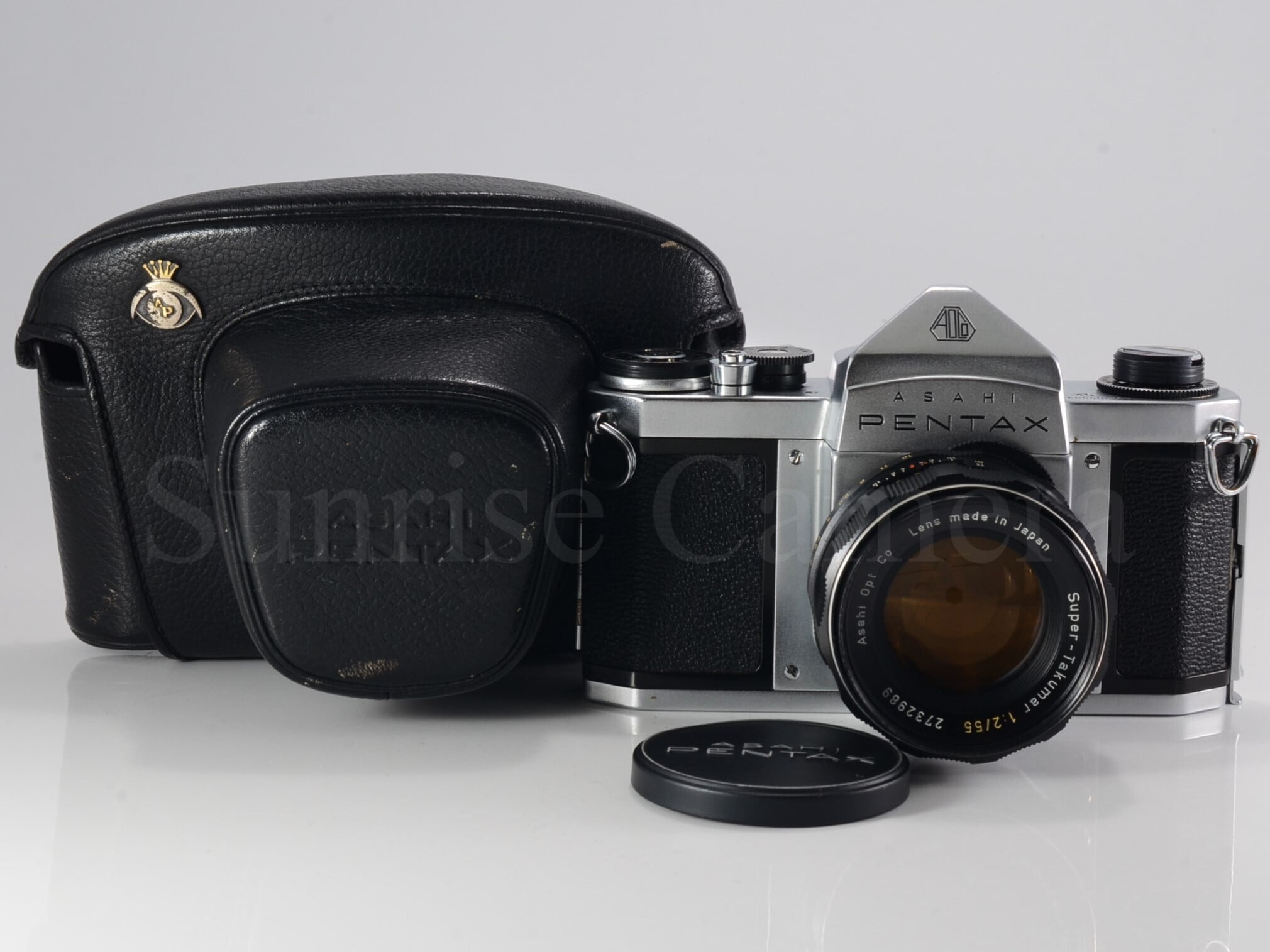 中古】PENTAX S2 / Super Takumar 55mm F2 整備済 革ケース付