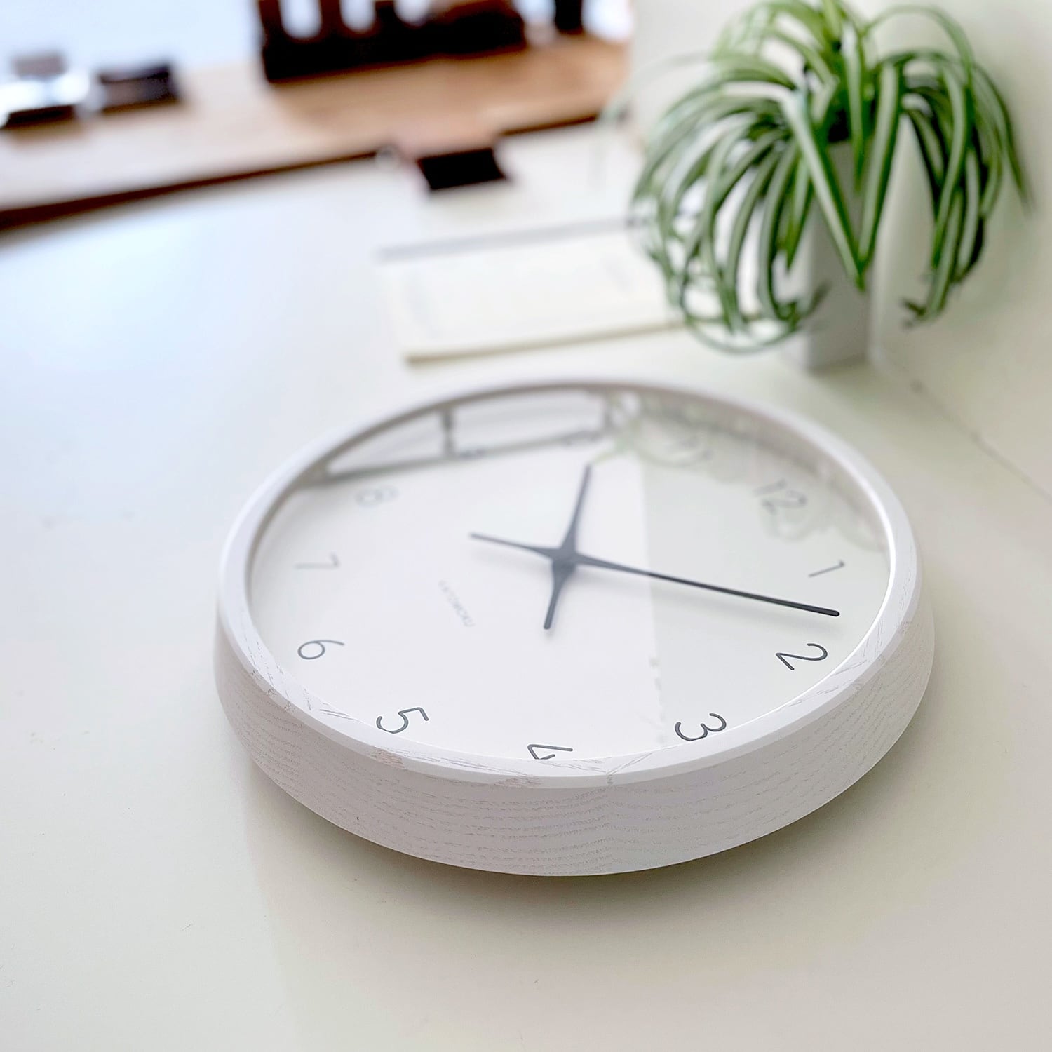 KATOMOKU muku clock 7 ホワイト km-60WH | 加藤木工株式会社 online shop