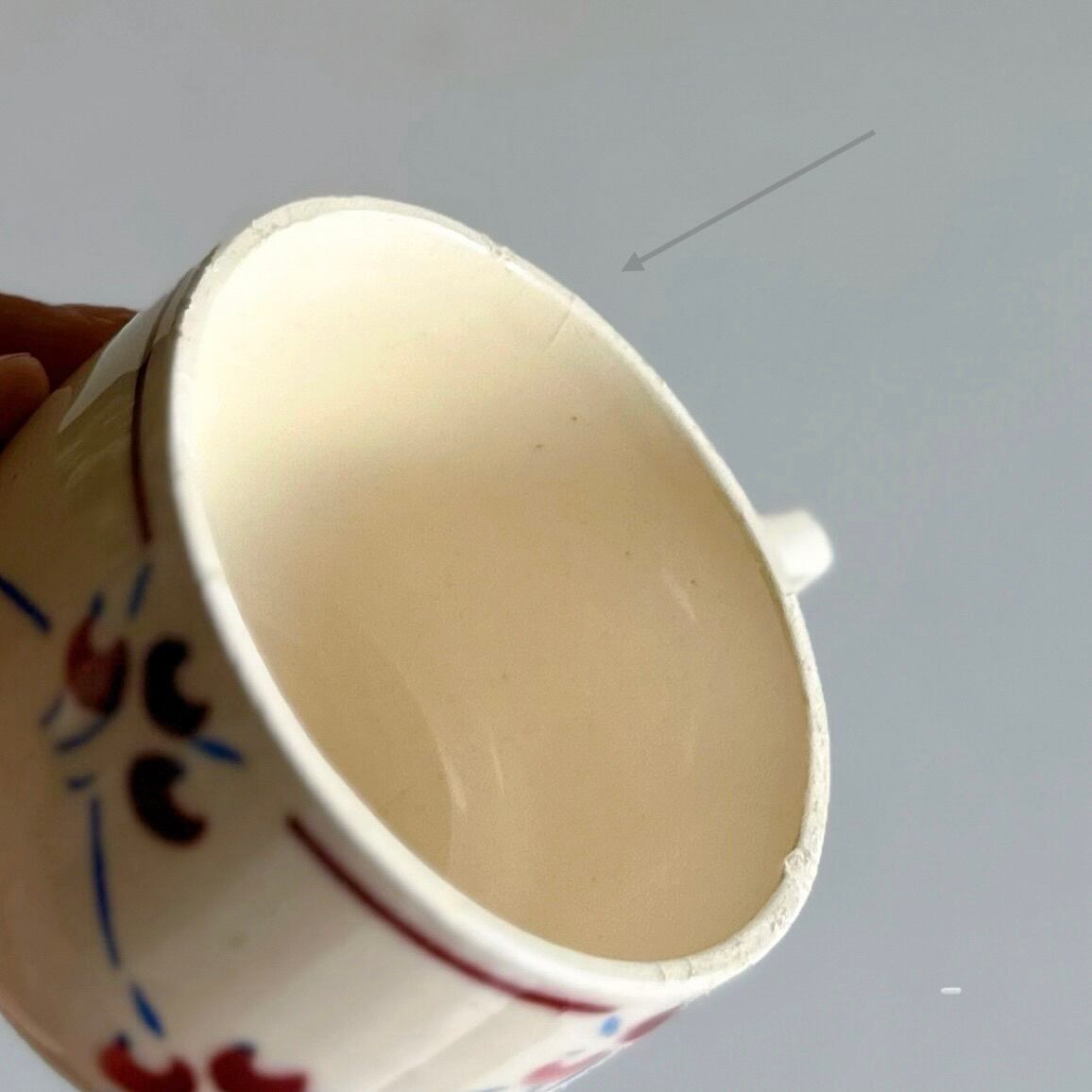 Badonviller バドンヴィレー コーヒーカップ 赤と青のポショワール