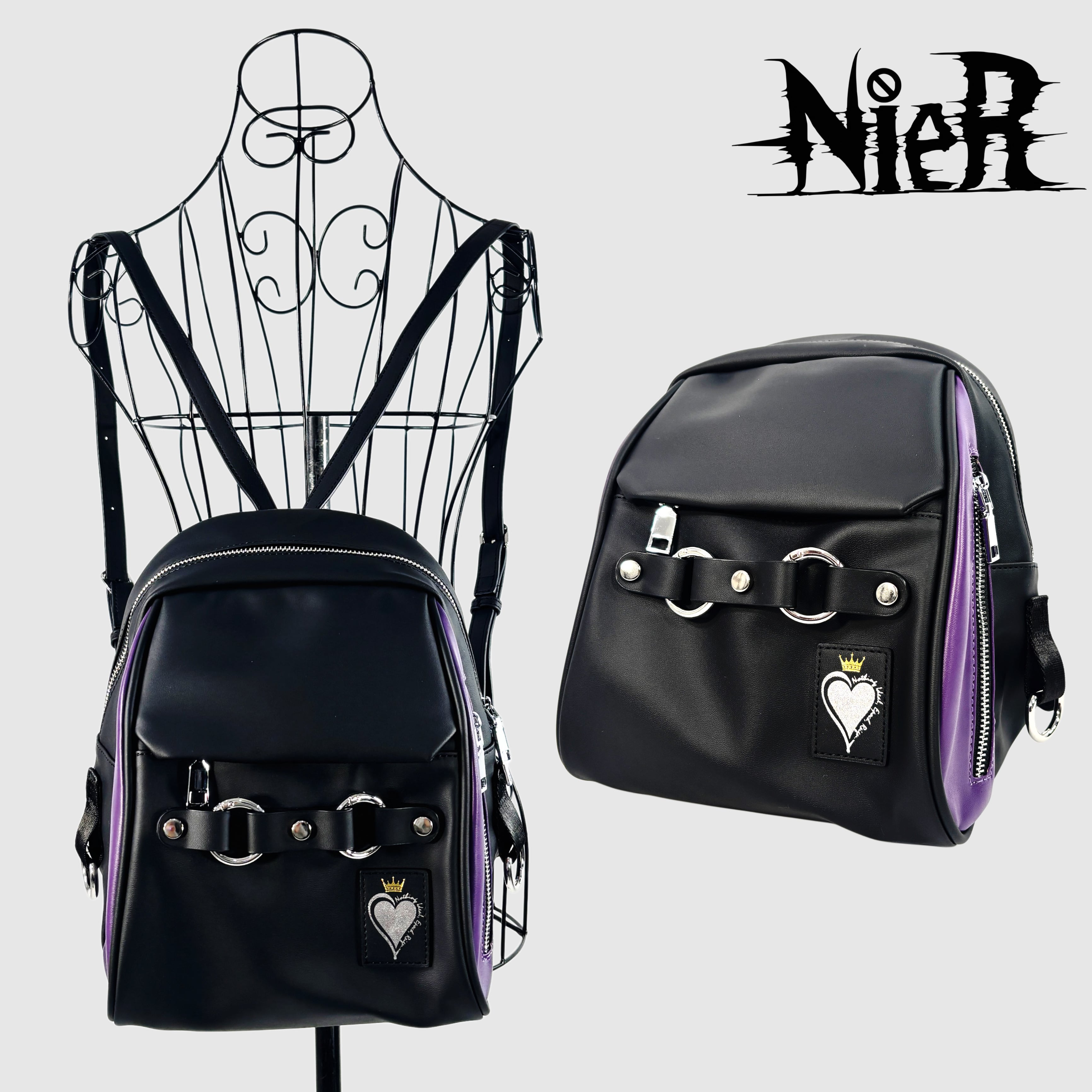 新作先取り39点MEGA SALE》HIGH QUALITY RUCKSACK【BLACK×PURPLE