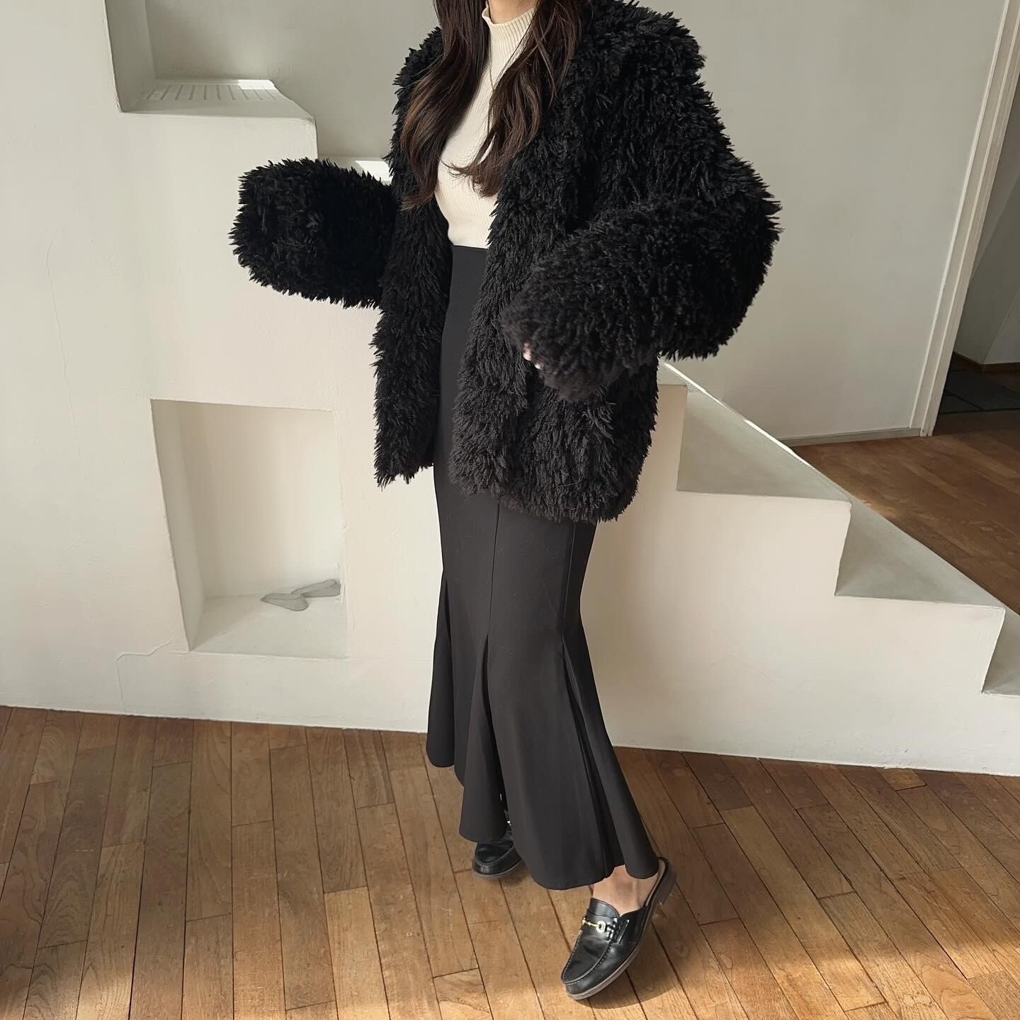Loose fur coat【Ivory】ORGUE オルグ Loose fur coat【Ivory】ORGUE オルグ