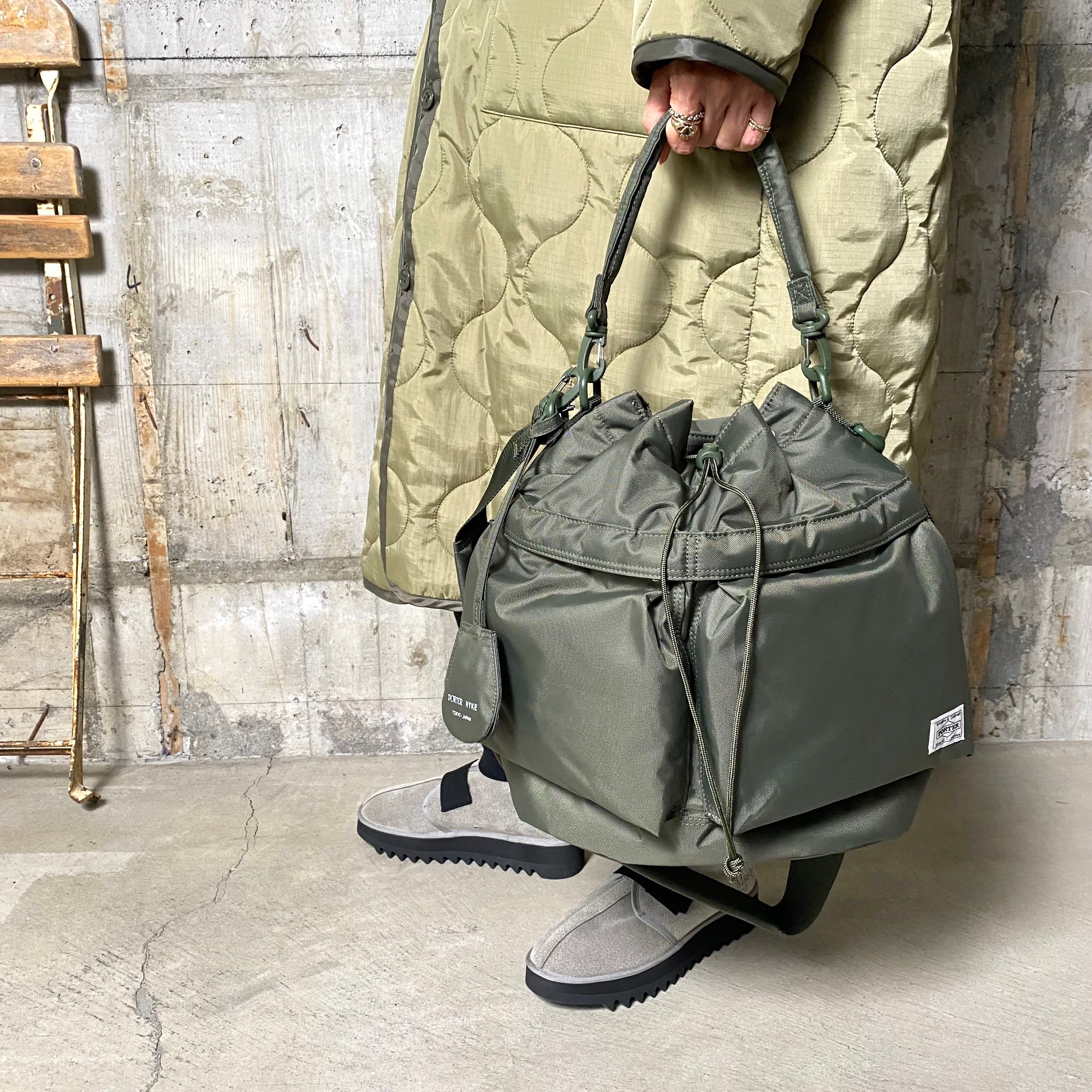 HYKE【ハイク】 2 WAY TOOL BAG ( LARGE SIZE ) No.19251 OLIVE DRAB. | glamour  online powered by BASE