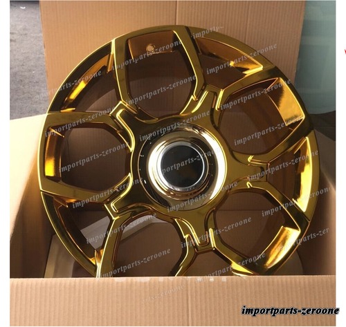 22インチ 新品 クローム ゴールド ホイール ロールス ロイス カリナン ブラック バッジ -BRN-12203★