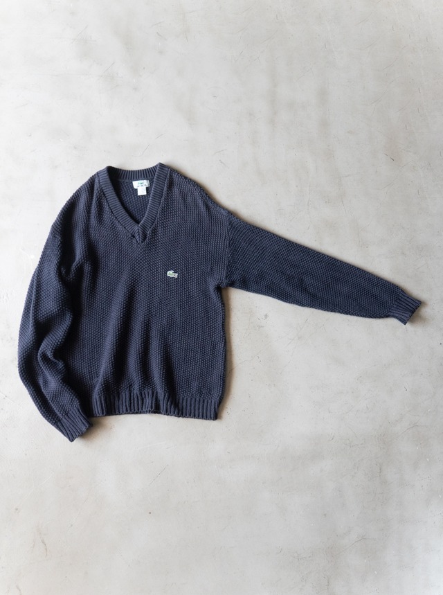 "IZOD LACOSTE" 1980s Cotton V-neck knit