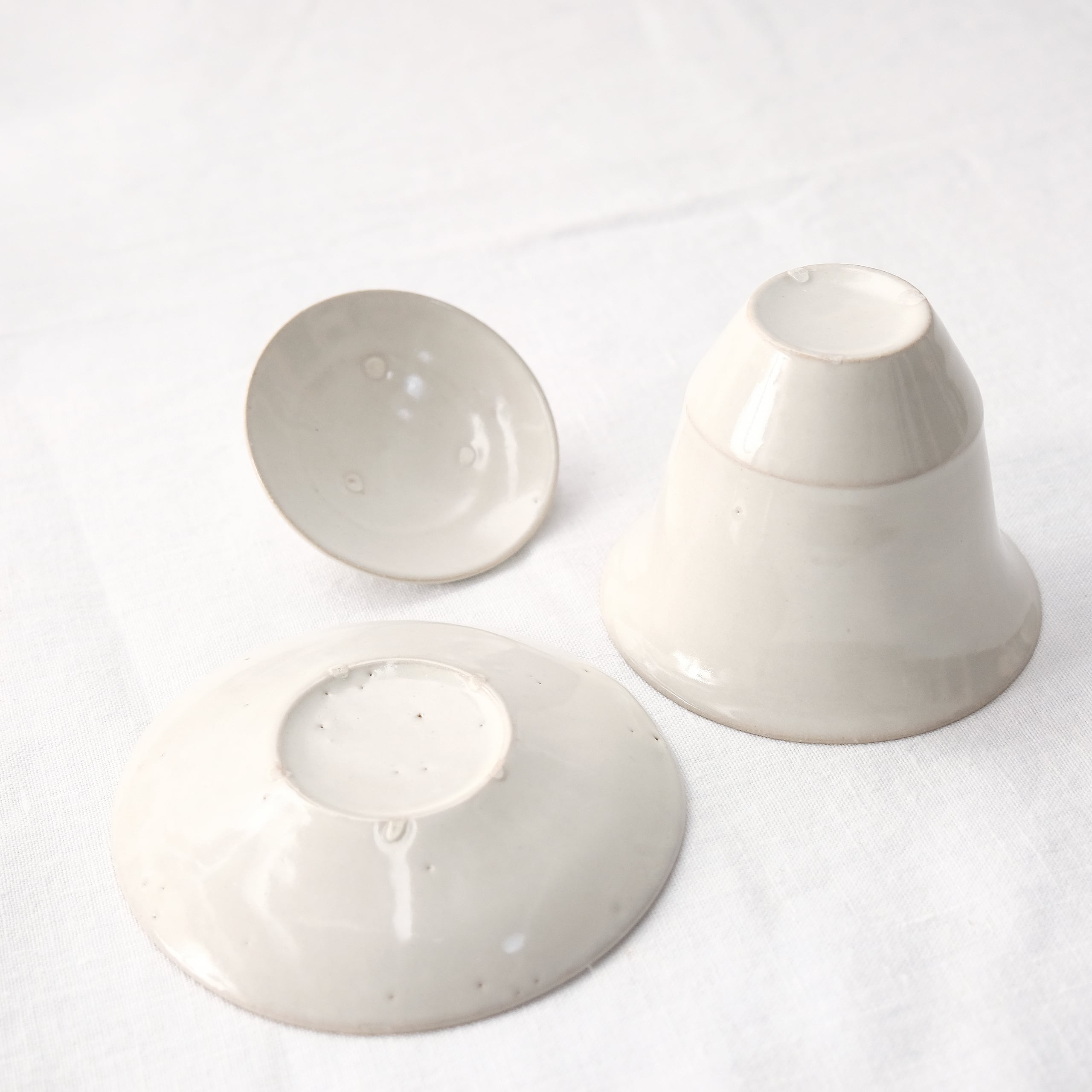 田中直純 NAOZUMI TANAKA 蓋椀 淡黄釉 no.14 | les trois entrepôts