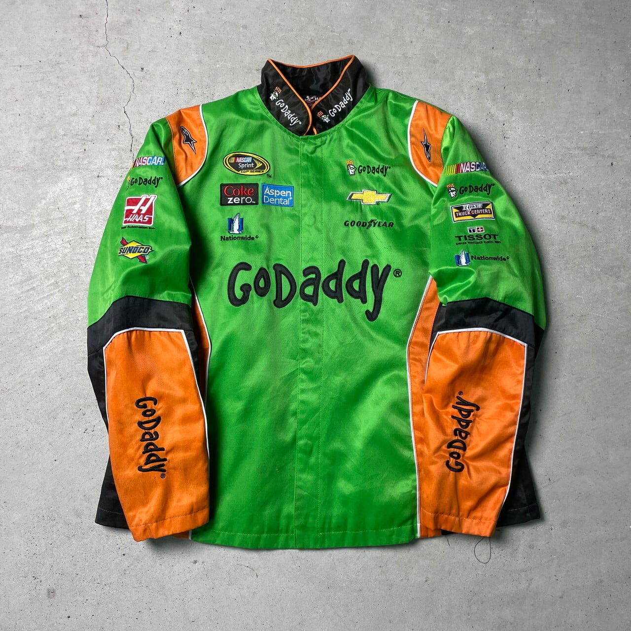 00年代 CHASE AUTHENTICS GoDaddy レーシングジャケット 企業ロゴ 