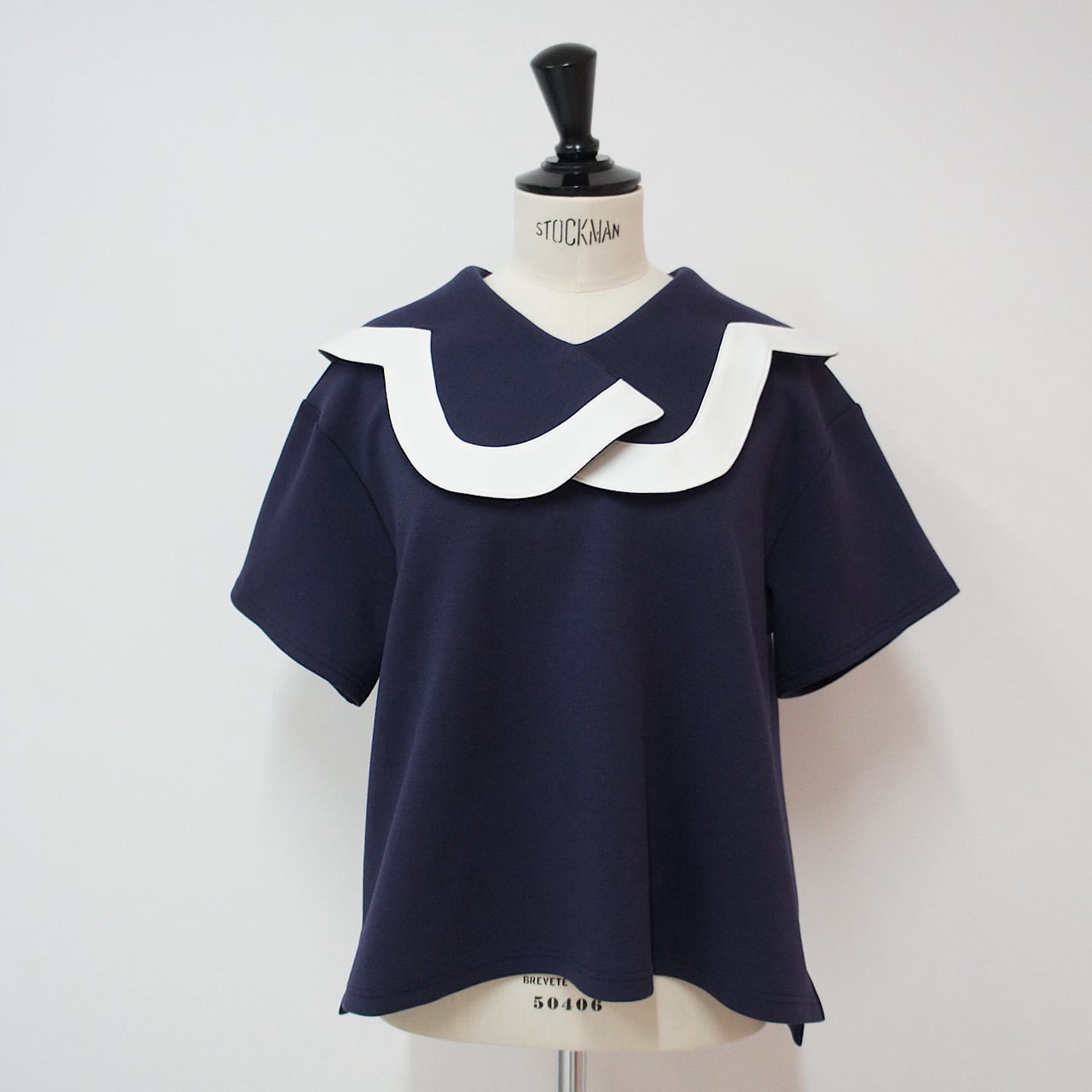 LINKABLE 半袖 ピエロトップス ニューピエロトップス（ネイビー×オフ） | LINKABLE