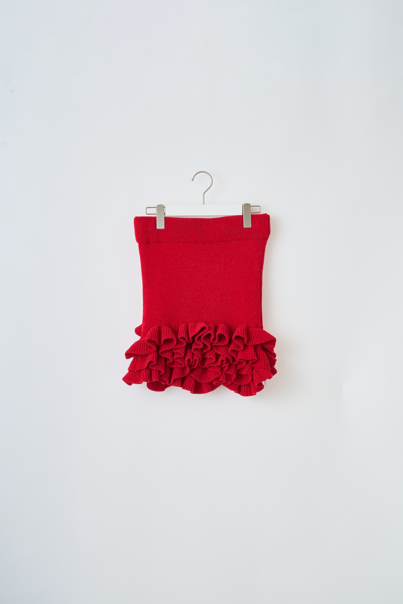 Random ruffle strapless top