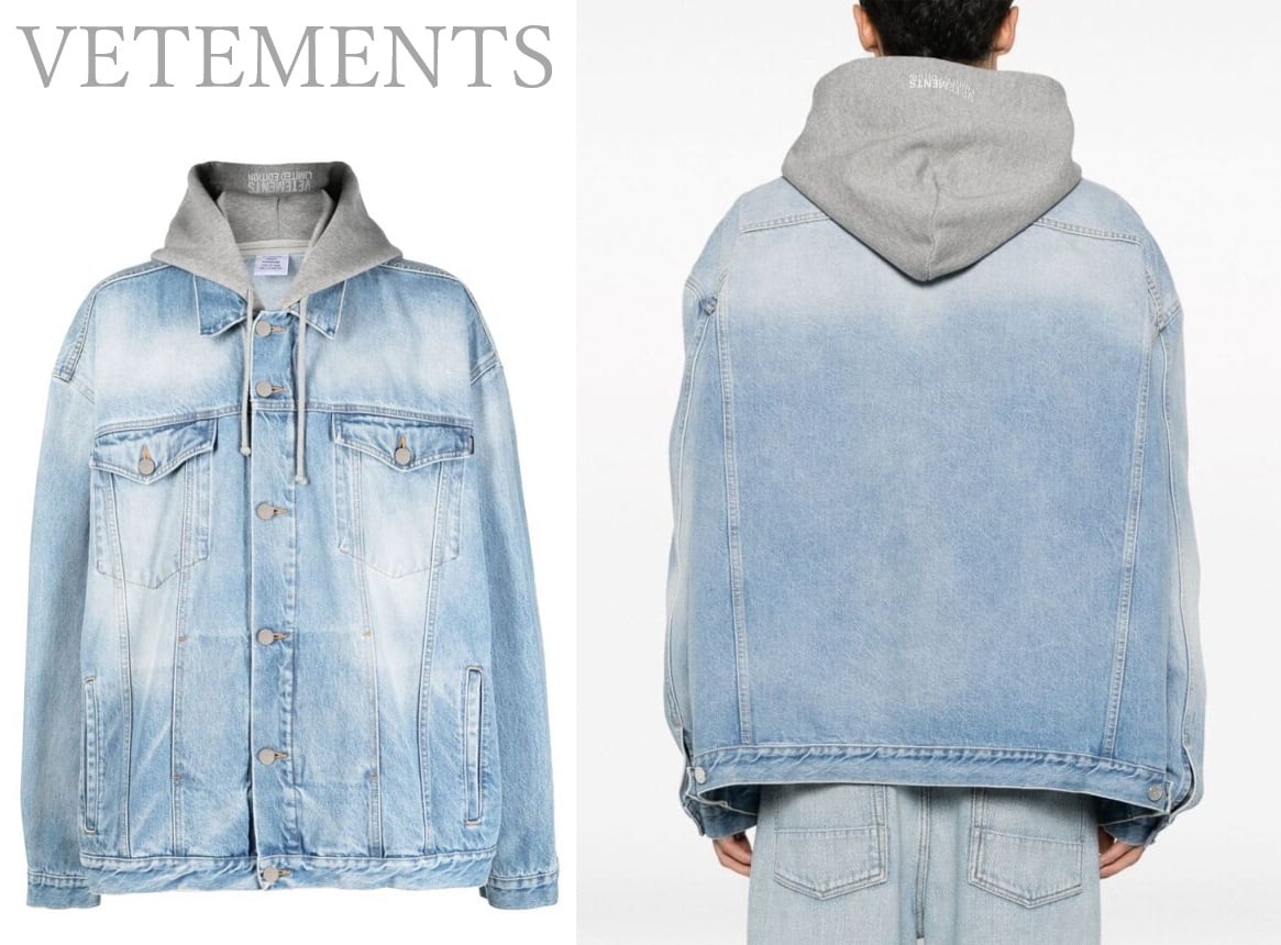 フード付きデニムジャケット By:VETEMENTS(ヴェトモン) | Pay ID フード付きデニムジャケット By:VETEMENTS(ヴェトモン) | Pay ID