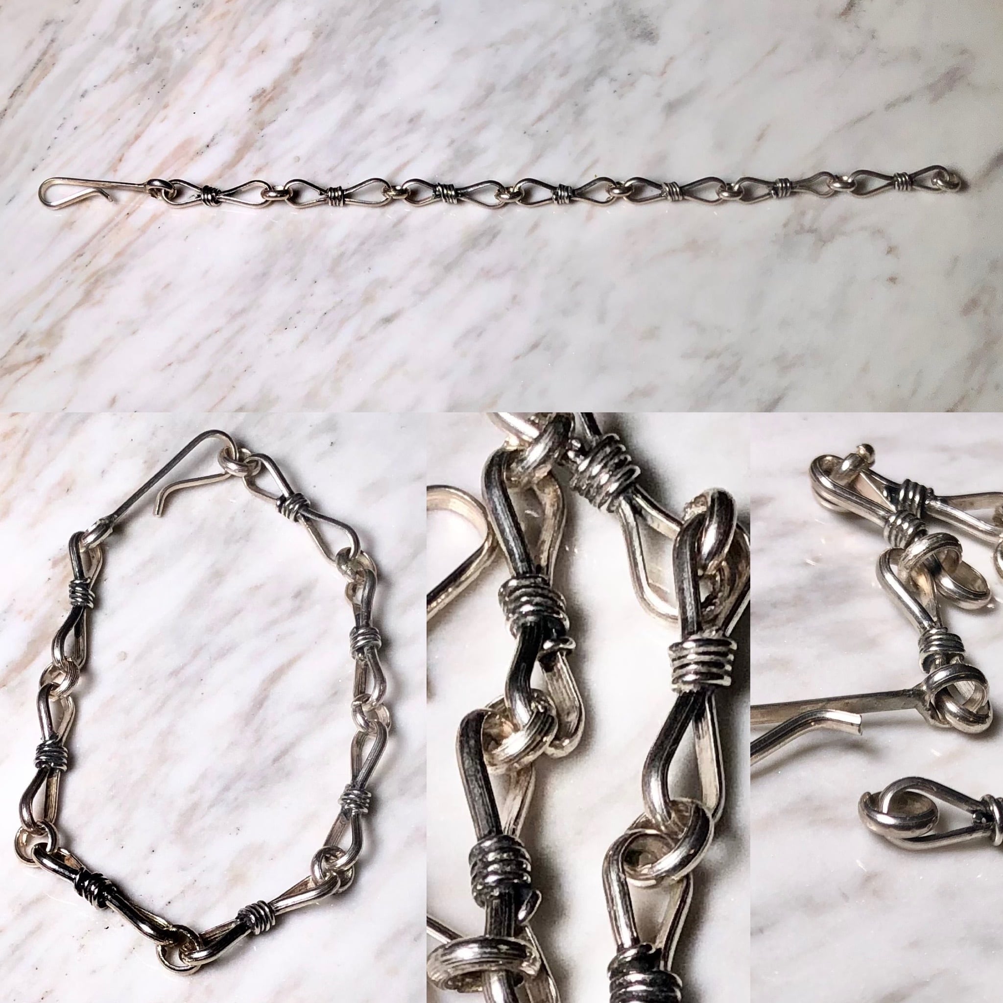 navajo silver knot chain bracelet | NOIR ONLINE