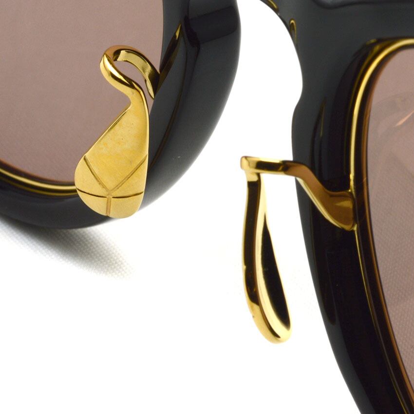 YUICHI TOYAMA / U-128RS IND / SG 01 Black/Gold - Brown lenses