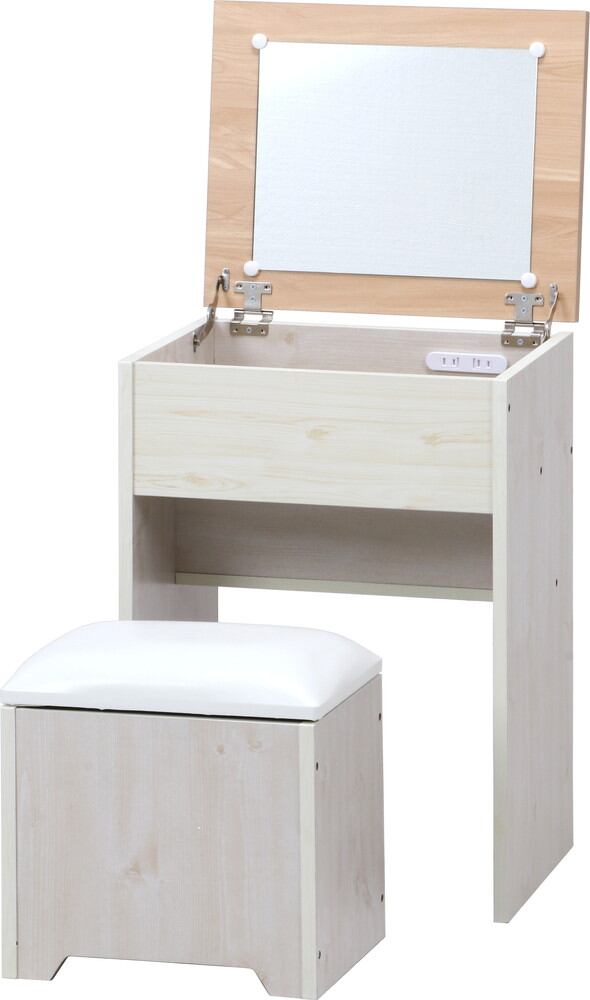 ドレッサーデスク NA×WH(スツール付き)