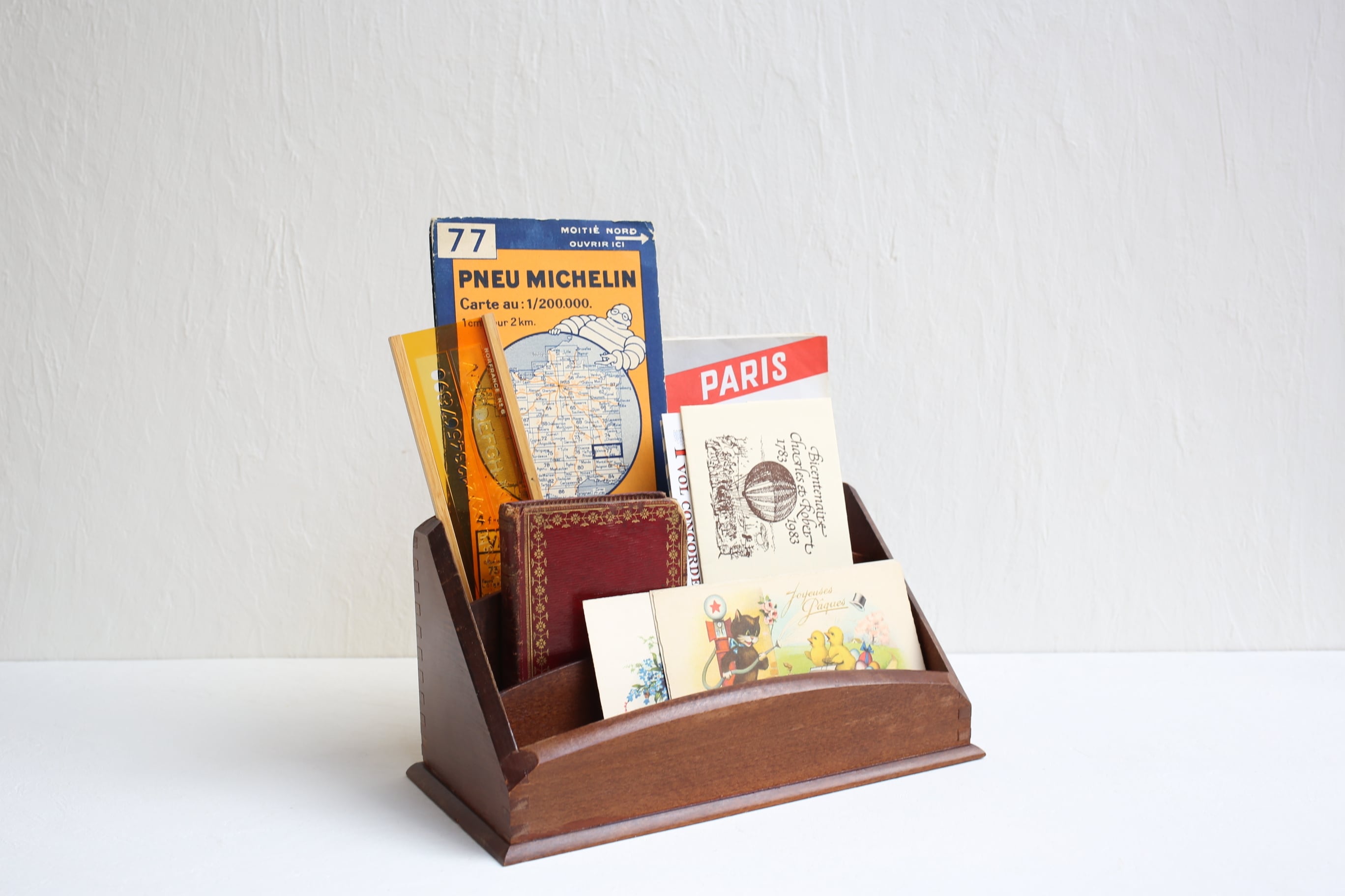 フランス アンティーク ヴィンテージ 小さめのレターラック レタースタンド N-04699