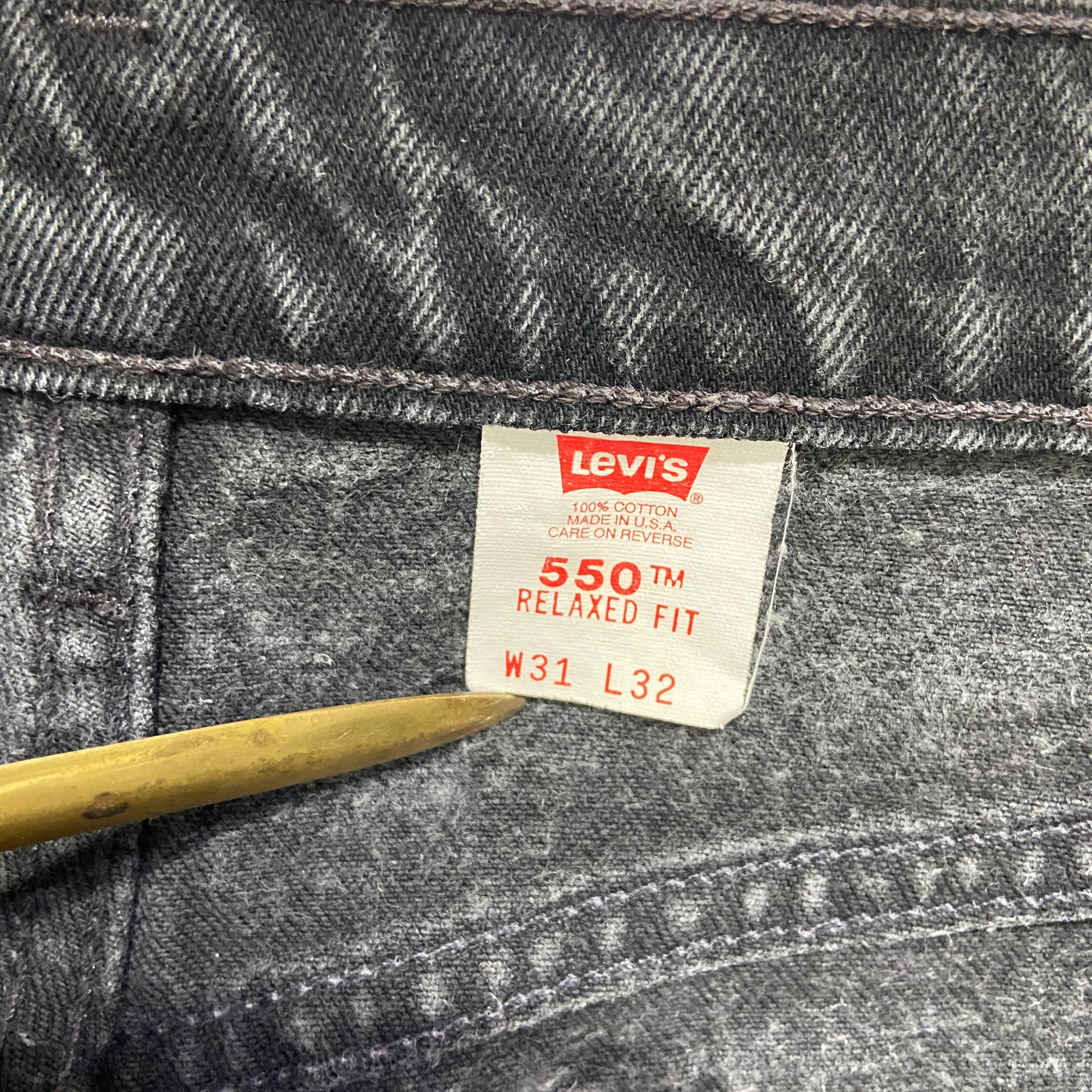90s USA製 Levi's 550 ブラックデニムパンツ W31L32 | 古着屋 Uan 90s USA製 Levi's 550 ブラックデニムパンツ W31L32 | 古着屋 Uan