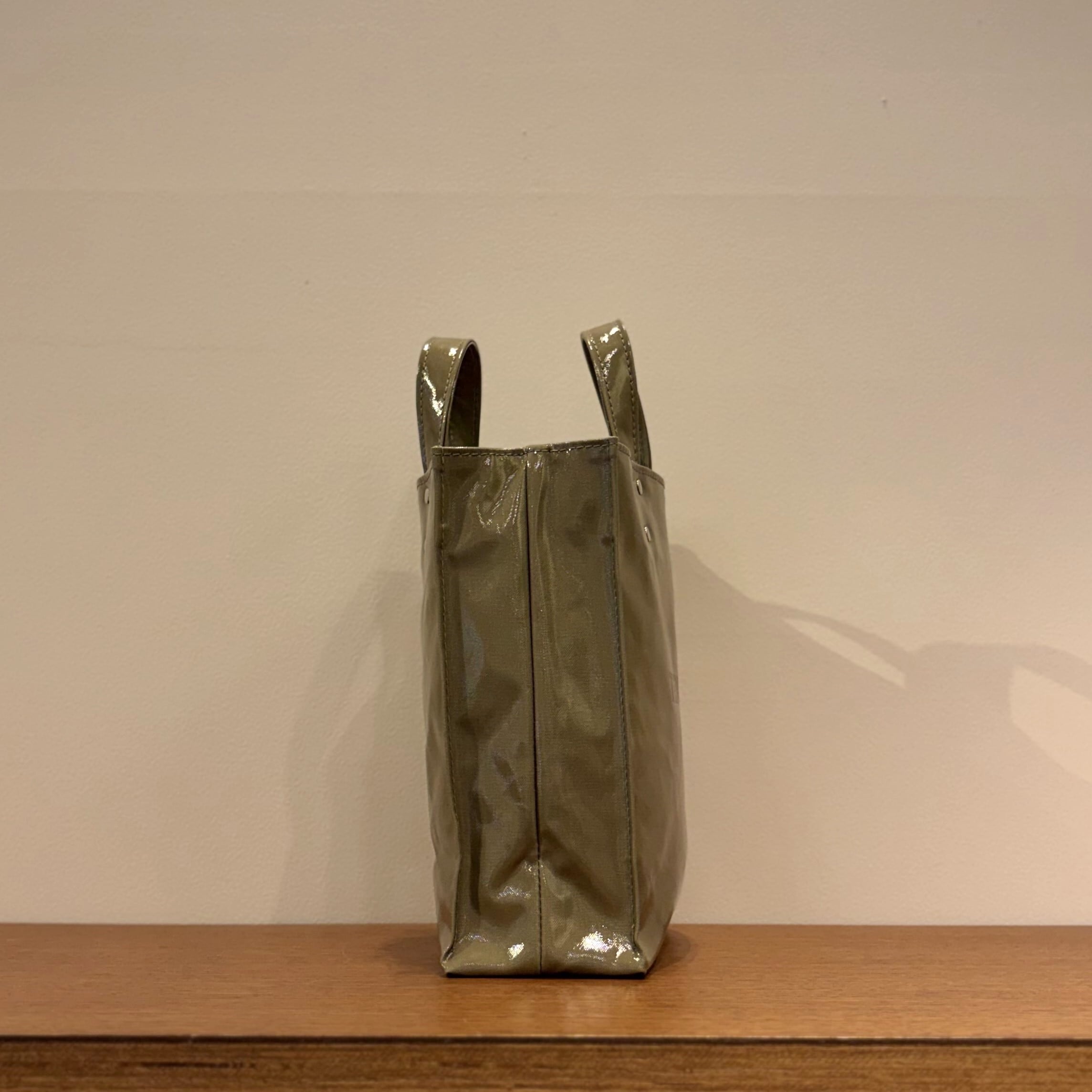 TEMBEA│PAPER TOTE SMALL | LT-OLIVE / CELESTE-BLUE / CHECK LT-BLUE