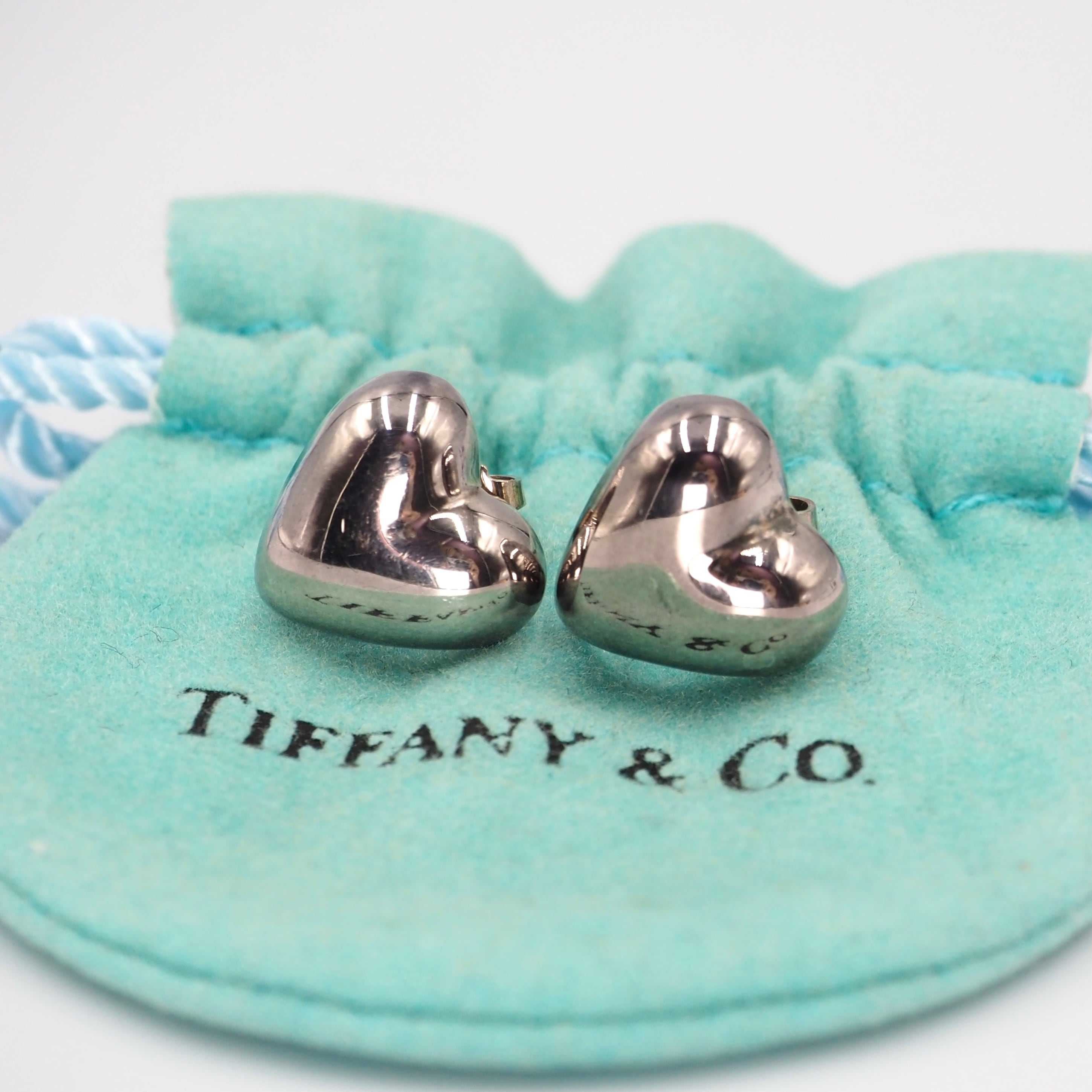 Tiffany&Co. クッションハート ピアス シルバー925 ティファニー 保存袋付き