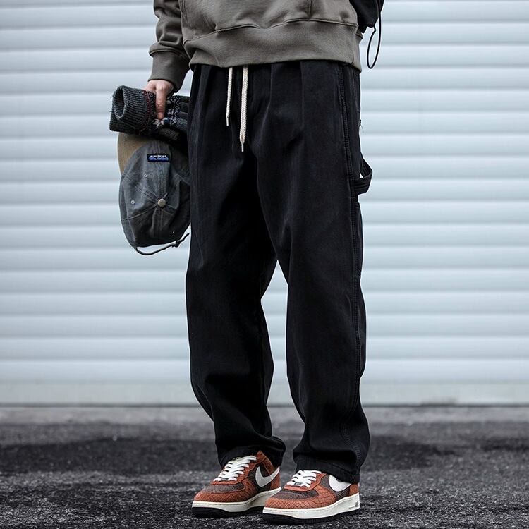 ★HERRINGBONE TWILL BASIC VELVET STRAIGHT PANTS　A0882