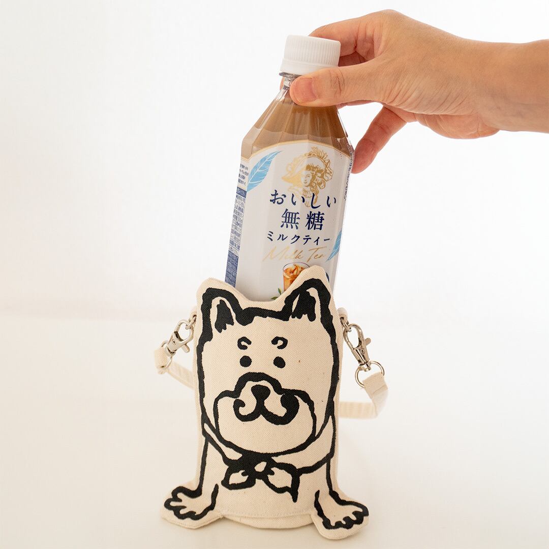 秋田犬の秋田くんのペン立て/ペットボトルホルダー/スマホショルダー