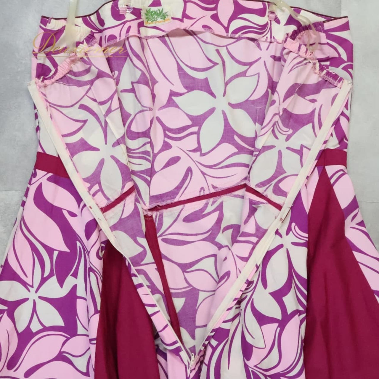 フラダンス 衣装 ALOHA STANDARDS アロハスタンダード ワンピース ドレス ピンク系 日本製 チューブトップ 花柄 かわいい 華やか 鮮やか 明るい ハワイアン アロハ ハワイアンプリント フラ ダンス レッスン 練習 パープル系 ホワイト系