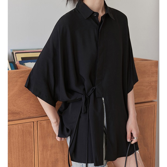 サイドリボンデザインシャツ K0300