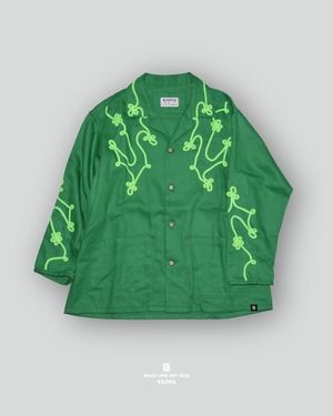 3 GREEN FLOWER COVERALLS